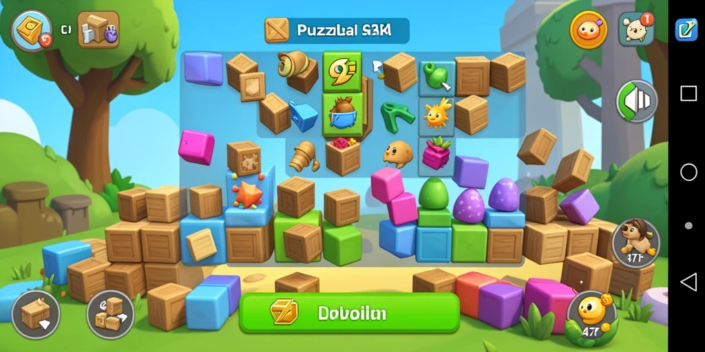Gameplay seru teka-teki dalam 47F yang menantang.