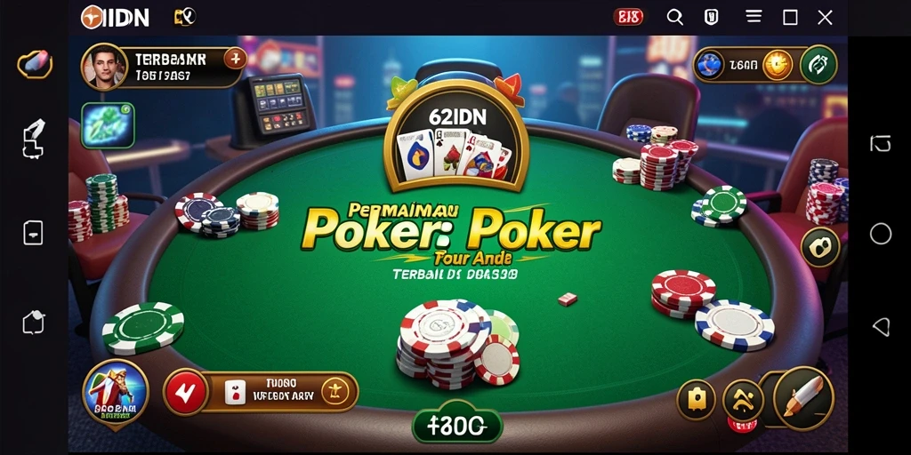 Screenshot gameplay Poker di 62IDN menunjukkan aksi mendebarkan.