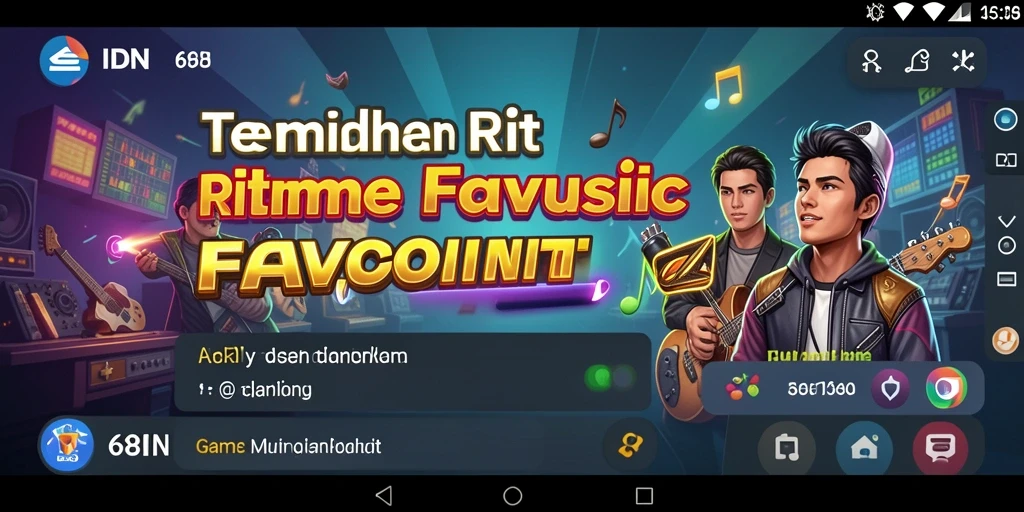 Screenshot gameplay 68IDN menampilkan pengalaman bermain musik yang interaktif.