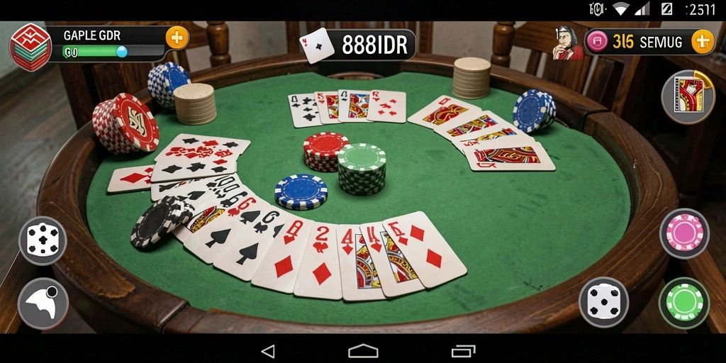 Screenshot gameplay Gaple di aplikasi 888IDR.