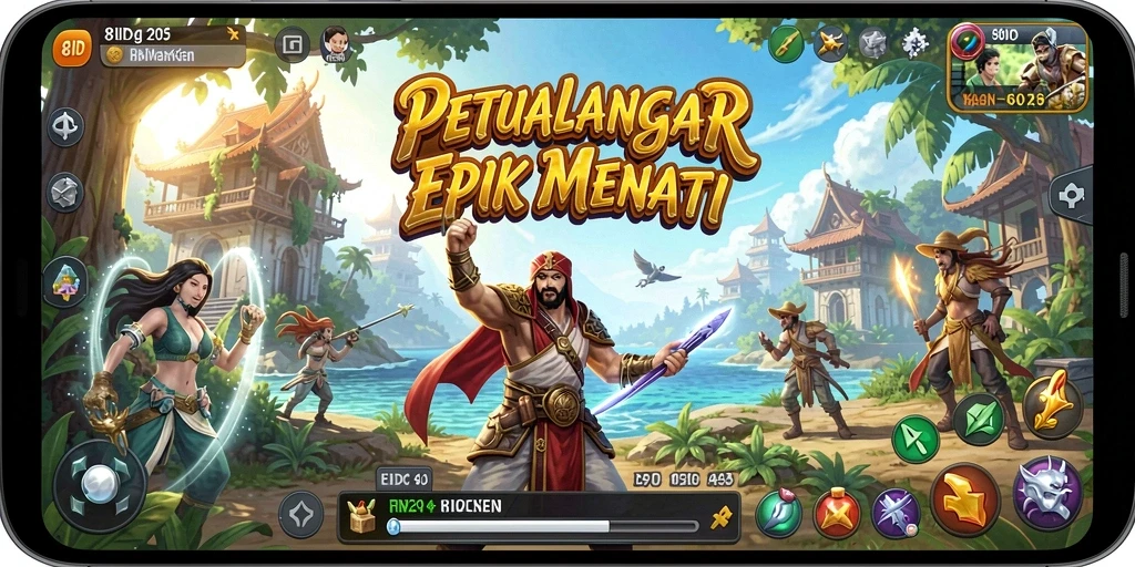 Tangkapan layar utama menampilkan momen menegangkan dalam petualangan 8ID.