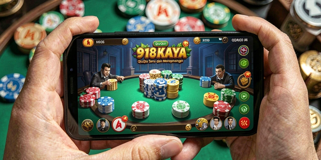 Tampilan gameplay seru dari 918KAYA dalam permainan QiuQiu.