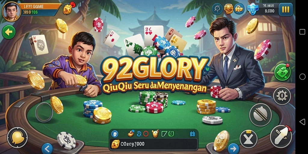 Menampilkan gameplay QiuQiu yang mendebarkan di 92GLORY.