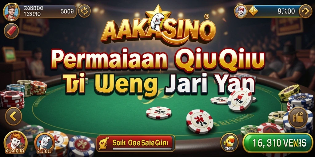 Tampilan menarik dari gameplay QiuQiu di AAKASINO.