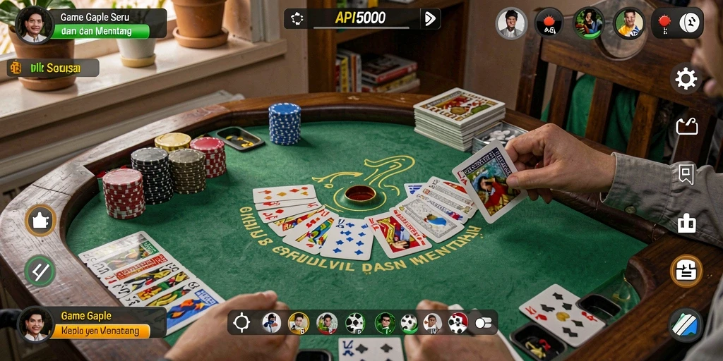Tampilan gameplay seru dari API5000 Gaple.