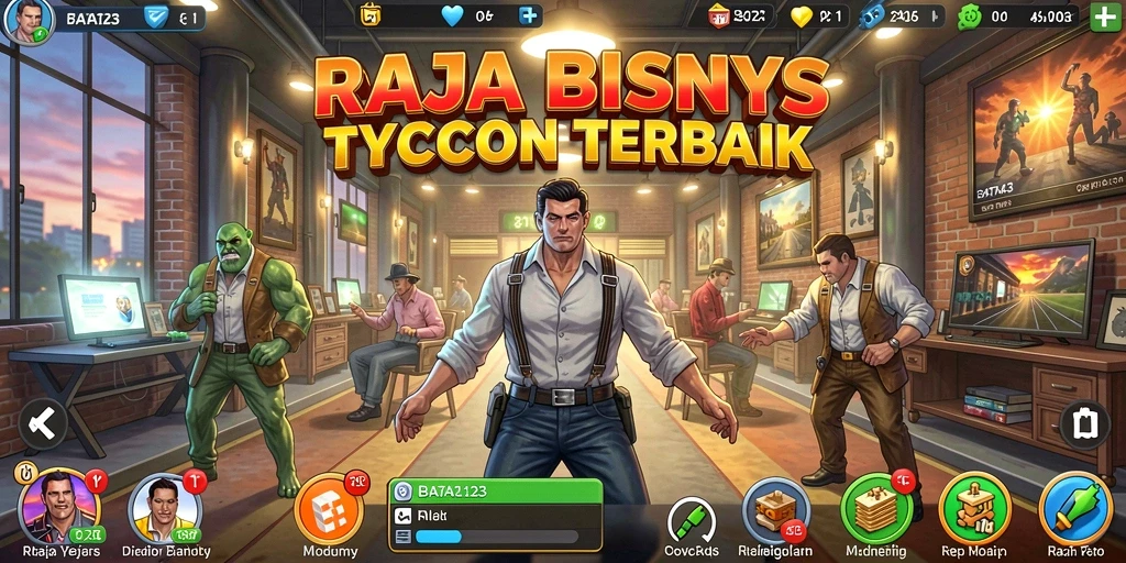 Screenshot BATA123 menunjukkan gameplay menarik dalam membangun kerajaan bisnis.