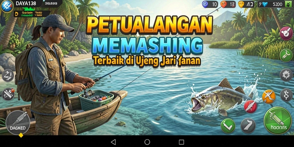 Tampilan gameplay DAYA138 yang mendebarkan dengan beragam lokasi memancing.