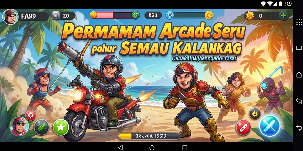 Tampilan gameplay seru dalam FA99 yang menantang dan menghibur.