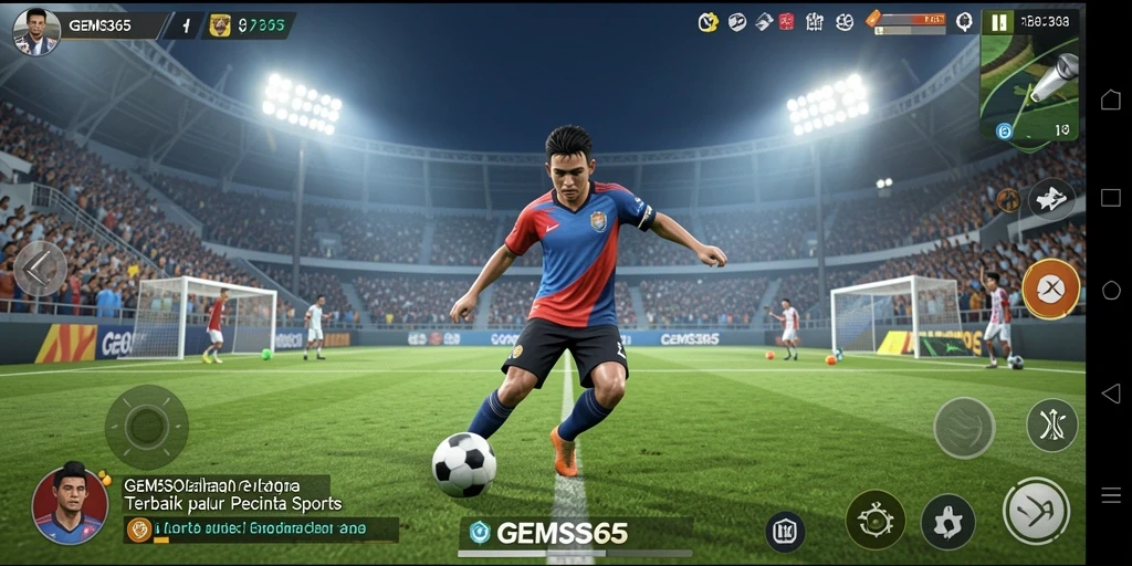 Tangkapan layar <strong>GEMS365</strong> menunjukkan aksi seru dalam pertandingan olahraga.