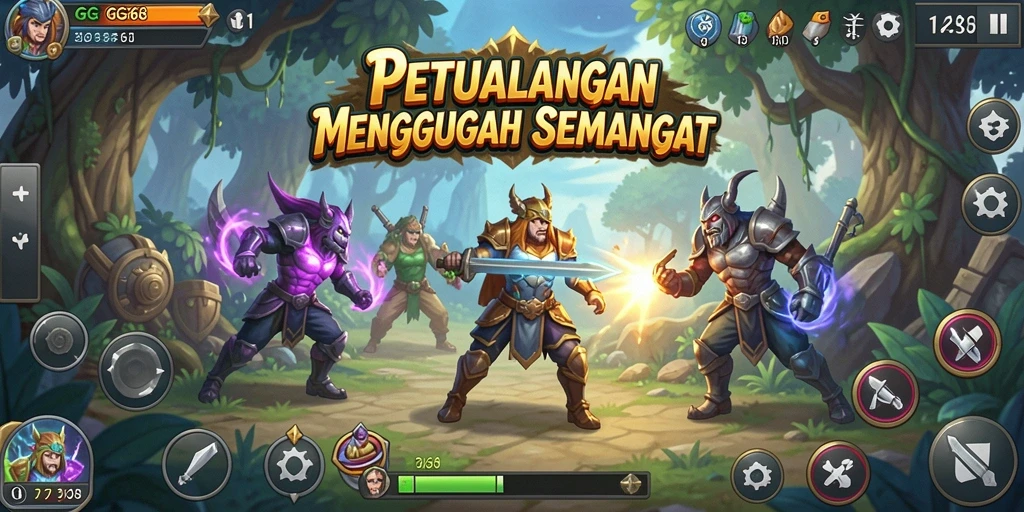 Screenshot utama GG368 menampilkan aksi seru dalam petualangan yang mendebarkan.