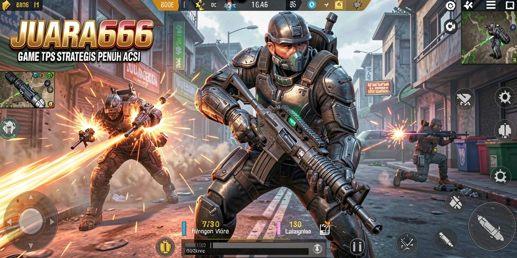 Tampilan gameplay menegangkan di <strong>JUARA666</strong> dengan aksi pertempuran yang mendebarkan.