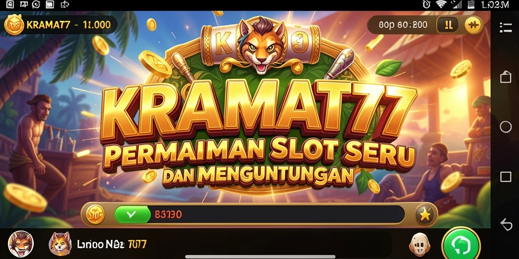 Screenshot gameplay KRAMAT77 menampilkan aksi Slot yang mendebarkan.