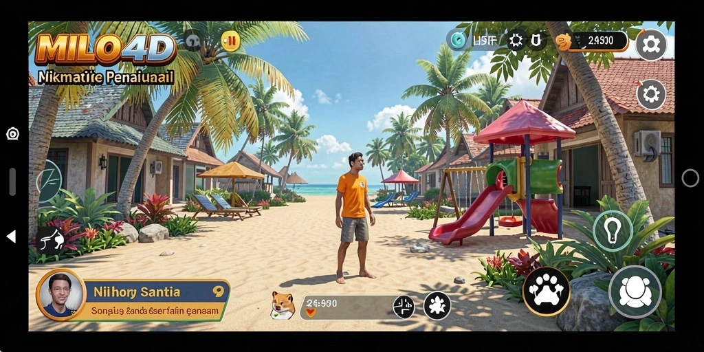 Tampilan gameplay yang seru dan menarik dalam MILO4D.
