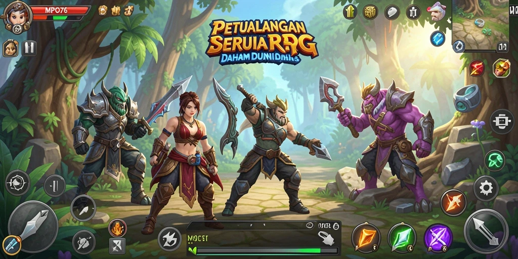 Screenshot MPO76 menampilkan aksi seru dari gameplay RPG.