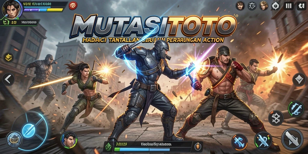 Tampilan gameplay seru dari MUTASITOTO menunjukkan aksi pertarungan yang menegangkan.