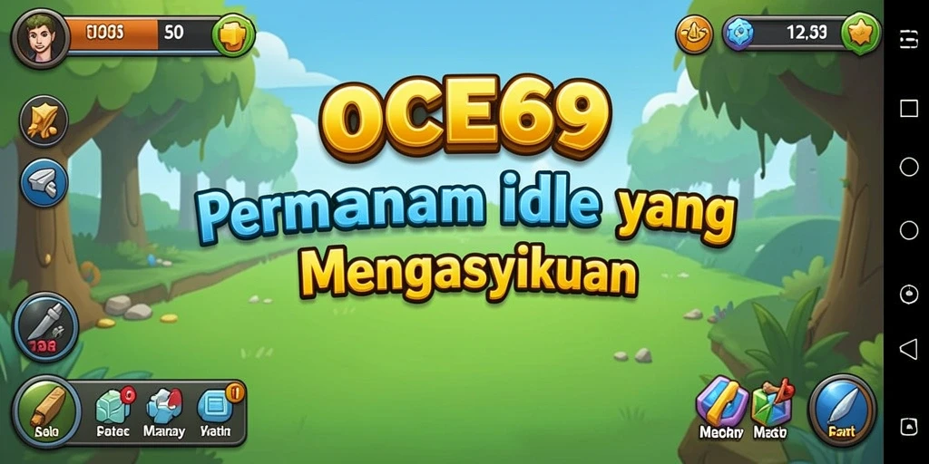 Screenshot utama OCE69 menunjukkan pengalaman gameplay Idle yang menarik.