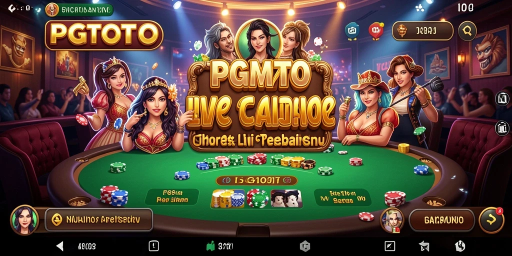 Screenshot gameplay PGTOTO menampilkan dealer langsung dan suasana kasino yang menyita perhatian.