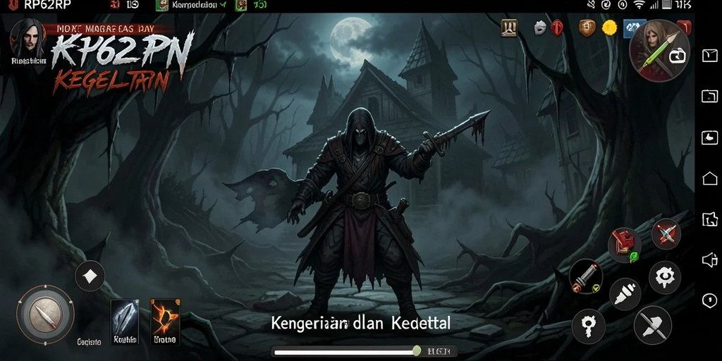 Screenshot gameplay RP62RP menampilkan suasana kegelapan dan ketegangan.