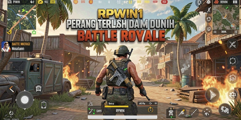 Tangkapan layar RPWIN1 menampilkan pertempuran Battle Royale yang mendebarkan.