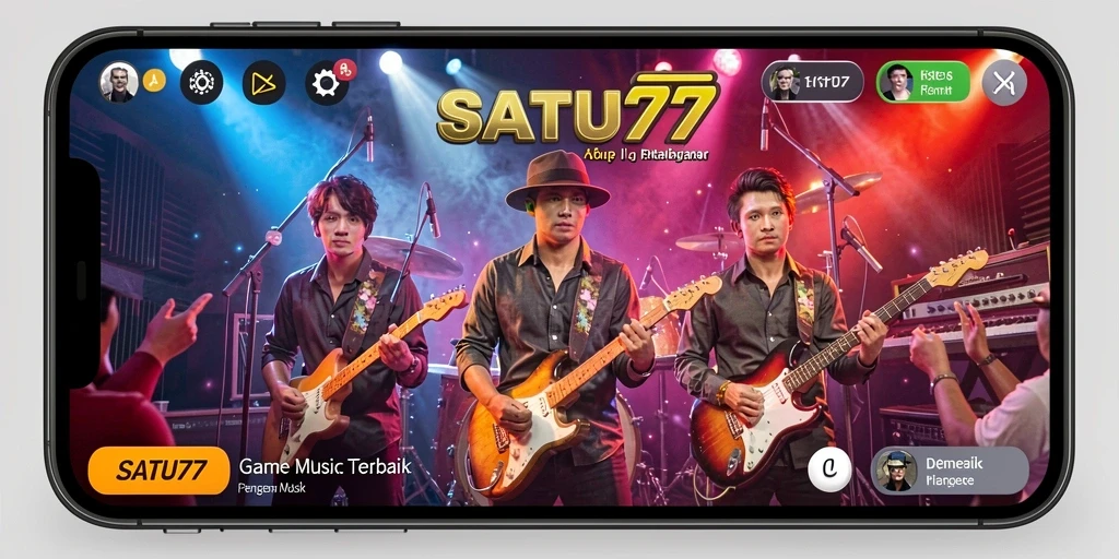 Tampilan gameplay SATU77 yang menarik dengan berbagai pilihan lagu.