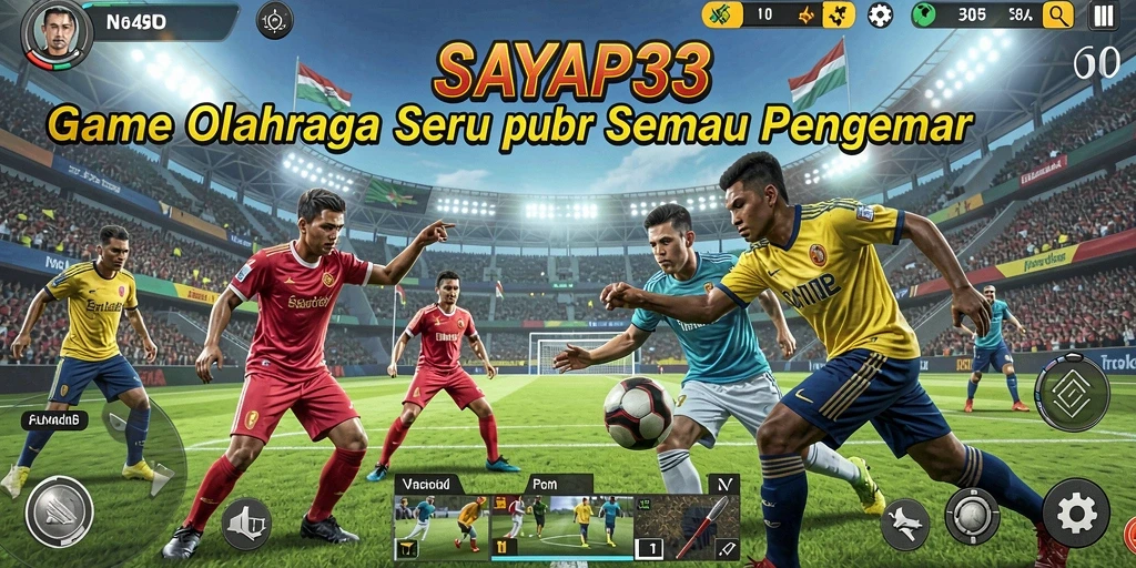 Tampilan gameplay menakjubkan dalam SAYAP33 yang memperlihatkan aksi olahraga seru.