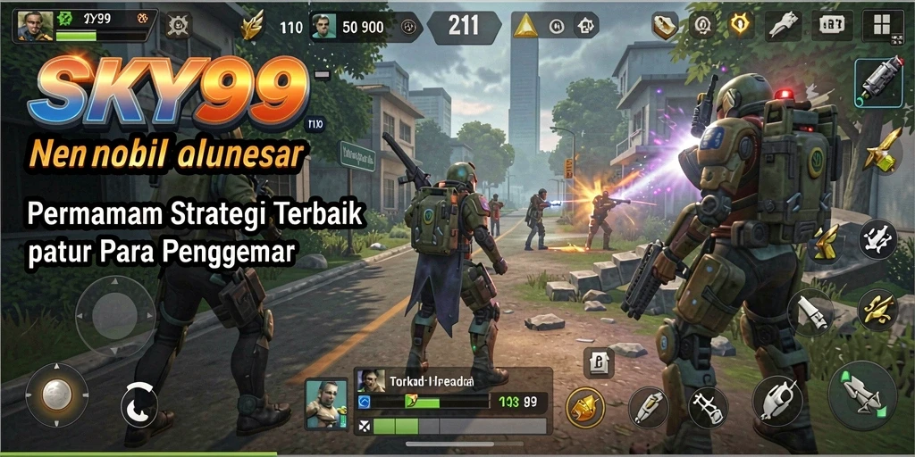 Tampilan gameplay menegangkan dalam SKY99 dengan pertempuran strategis.