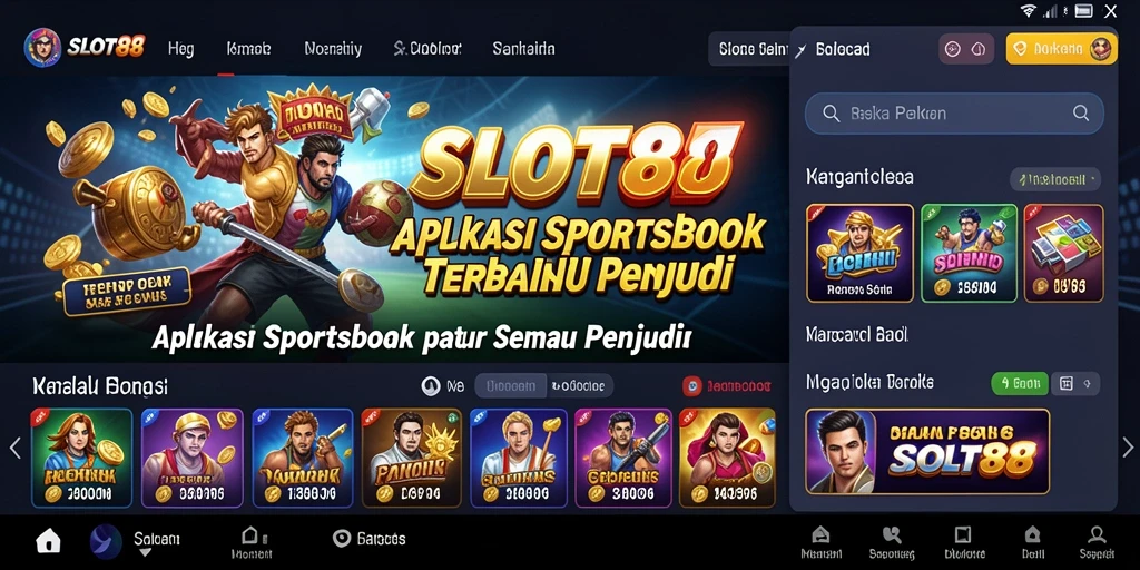 Tampilan menarik dari gameplay aplikasi SPORTSBOOK SLOT88 yang memikat.
