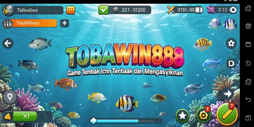 Tangkapan layar dari gameplay Tembak Ikan yang seru di TOBAWIN88.