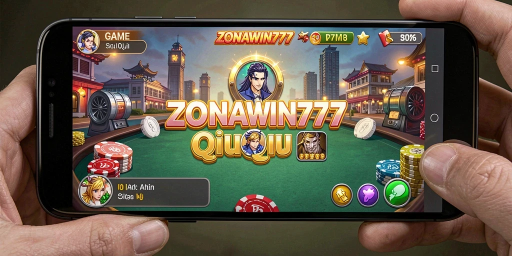 Tampilan gameplay ZONAWIN777 dengan suasana QiuQiu yang seru.